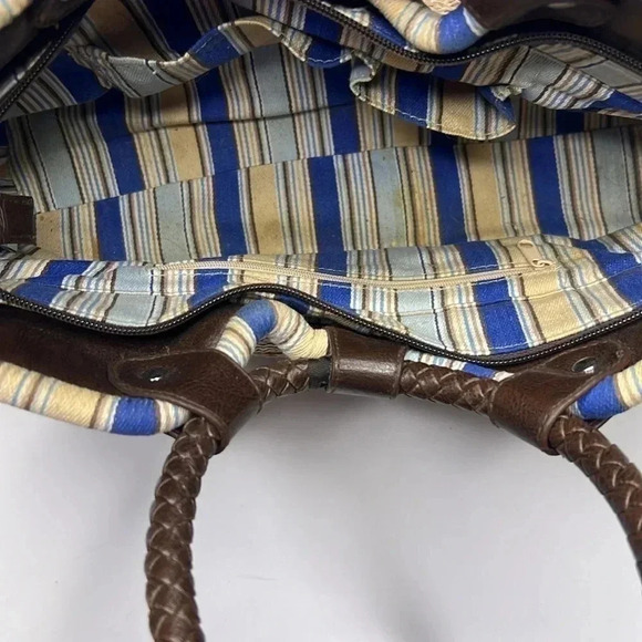 Longaberger Cabana Blue Stripe Purse - Picture 3 of 8